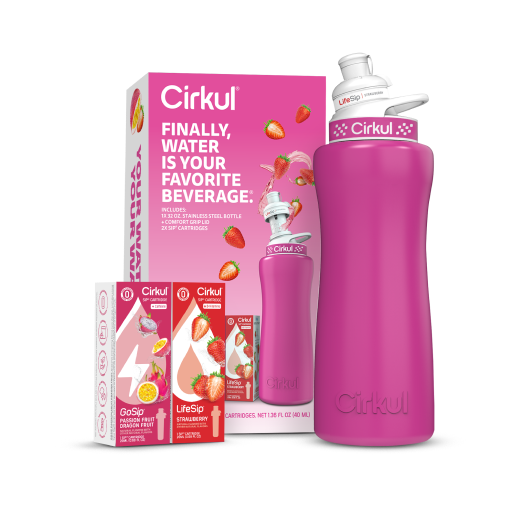 32oz. Hot Pink Stainless Steel Bottle Starter Kit - Modern Bright Carry
